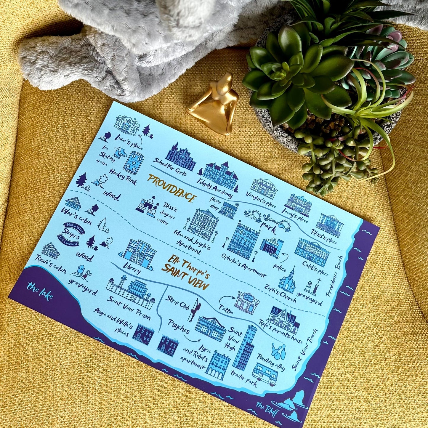 Saint View Gold Foil Map -A3