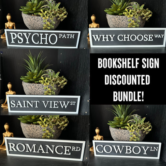 Bookshelf Street Sign Discounted Bundle