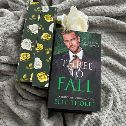 Three To Fall — Foil Signed Paperback with Sprayed Edges