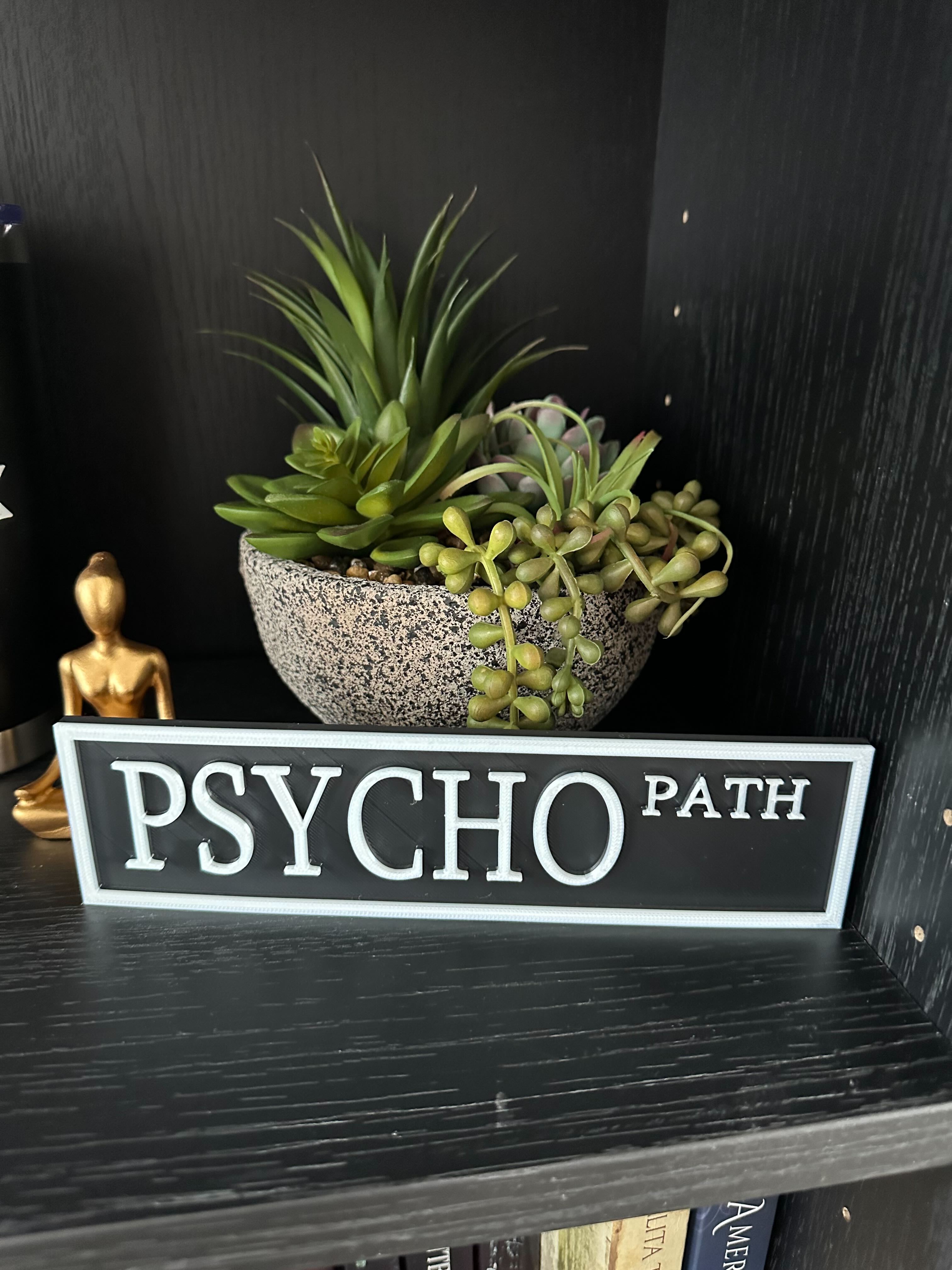 Psycho Path Bookshelf Street Sign – Elle Thorpe — USA Today Bestselling ...