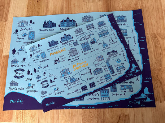 Saint View Gold Foil Map -A3