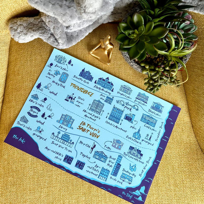 Saint View Gold Foil Map -A3