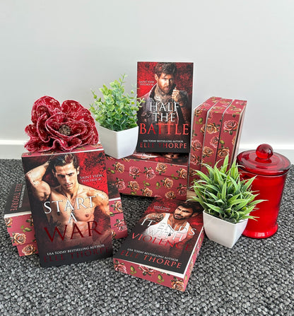 Saint View Psychos Trilogy — Signed Red Foil Paperbacks with Sprayed Edges