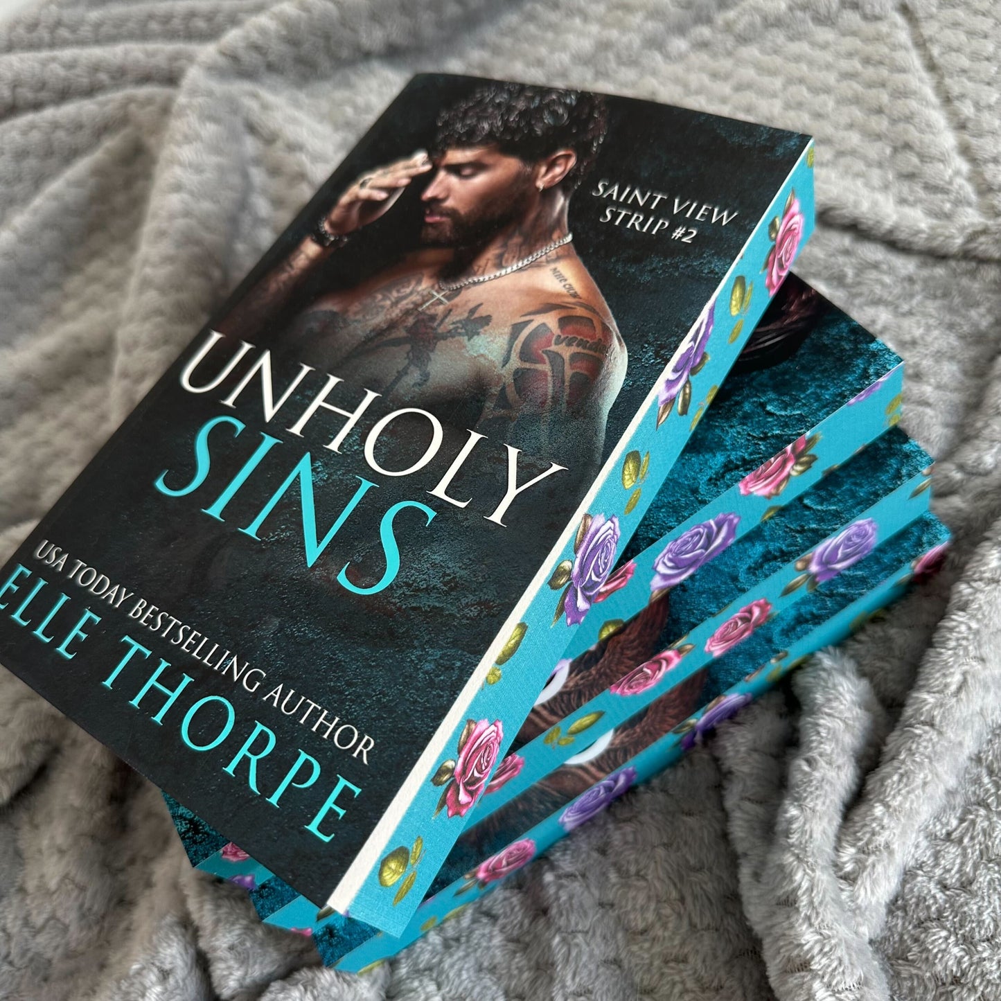 Unholy Sins — Foil Signed Paperback with Sprayed Edges
