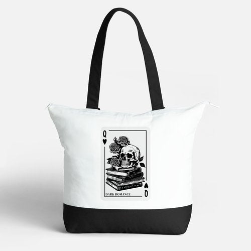 Saint View Tote Bags with Zipper - Dark Romance Queen Card